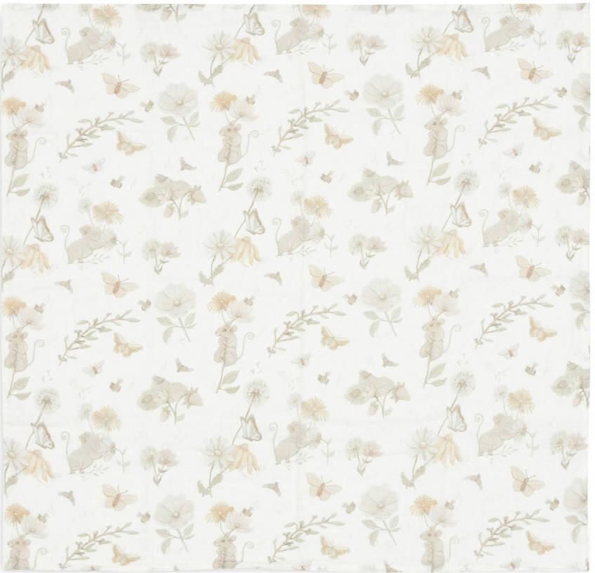 Jollein hydrofiele doek small 70x70cm Dreamy Mouse set van 2 ivory Hydrofiele luiers Wit - Foto 2