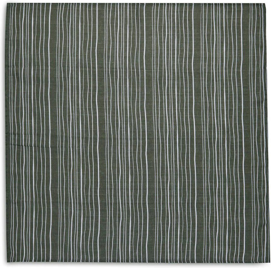 Jollein hydrofiele doek Small 70x70cm Stripe&Olive LeafGreen set van 2 Hydrofiele luiers Groen - Foto 2