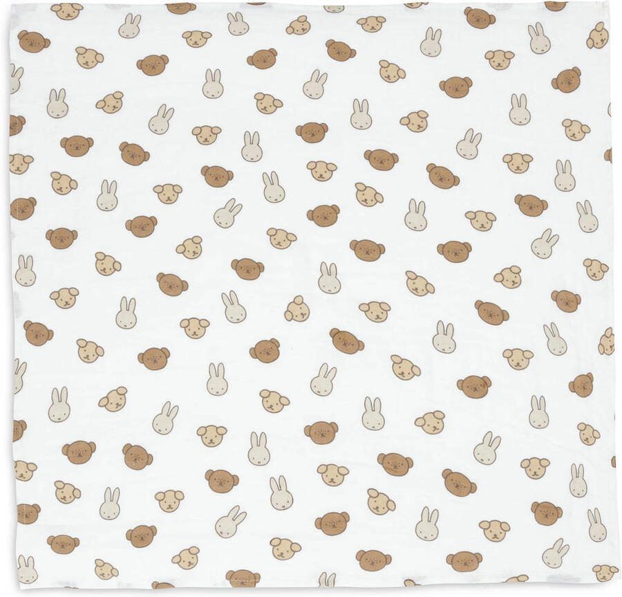 Jollein hydrofiele doek small Miffy and Friends offwhite beige (set van 3) - Foto 2