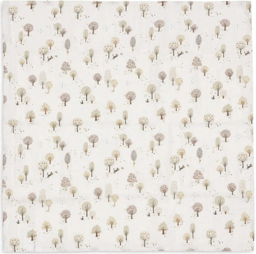 Jollein hydrofiele doek small Tiny Park wit beige (set van 3) - Foto 2