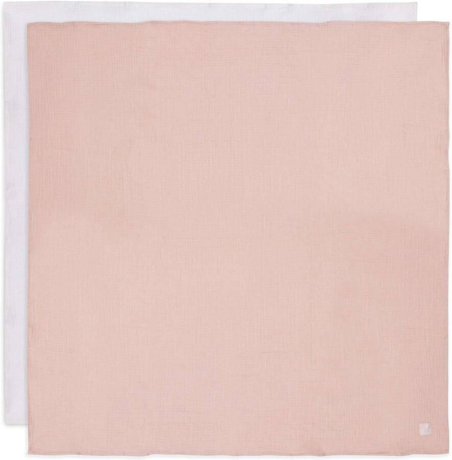 Jollein hydrofiele doek Wild Rose Ivory Large set van 2 Hydrofiele luiers Roze