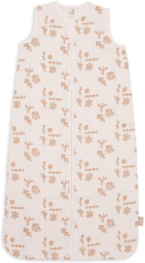 Jollein hydrofiele slaapzak Funky Biscuit Babyslaapzak Beige All over print 110 cm