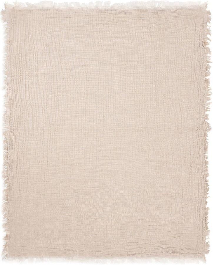 Jollein hydrofiele wiegdeken Fringe Stripe Biscuit Ivory - Foto 3