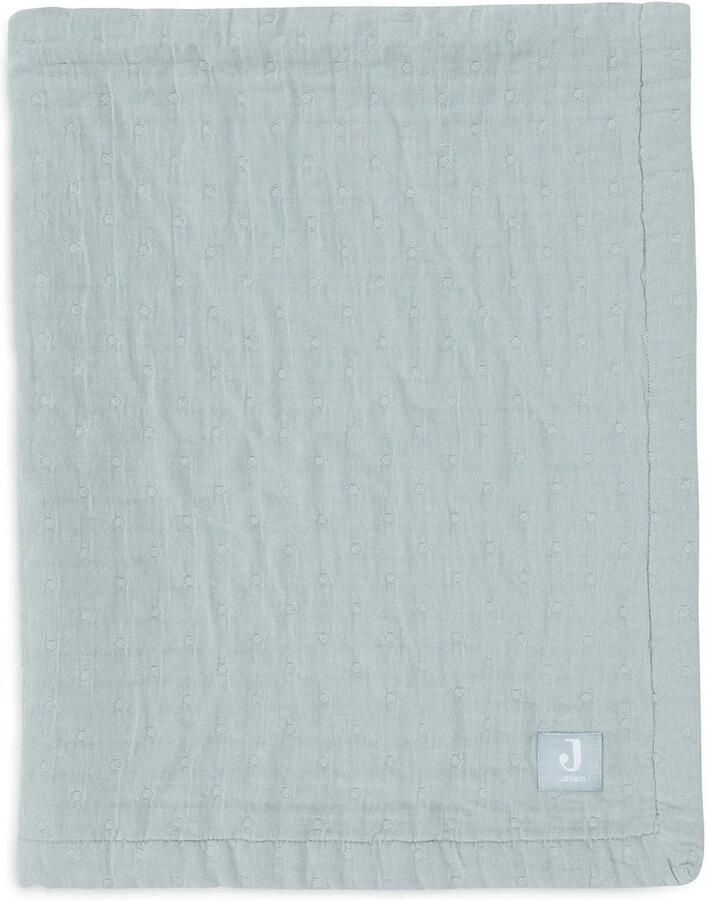 Jollein hydrofiele wiegdeken Jacquard Sea Green - Foto 3