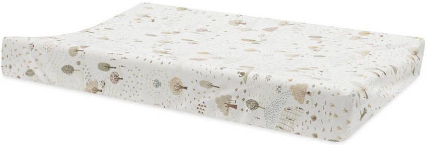 Jollein jersey aankleedkussenhoes Tiny Park wit beige