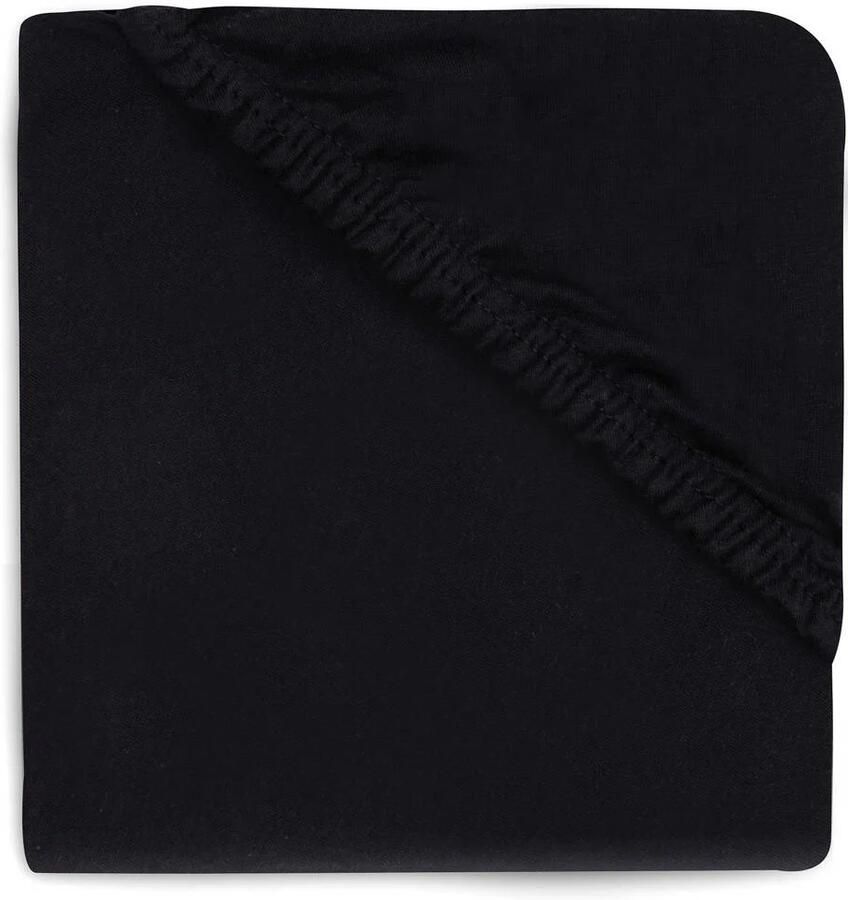 Jollein jersey boxmatras hoeslaken Ø95cm Black Zwart