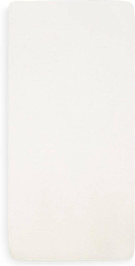 Jollein jersey ledikant hoeslaken 60x120cm ivory Wit Bloe
