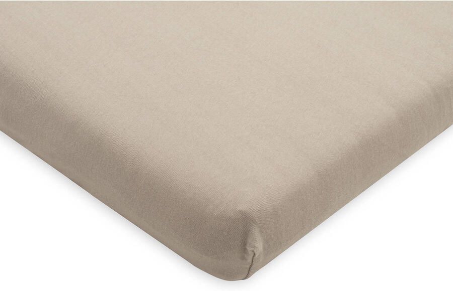 Jollein jersey wieg hoeslaken 40x80 90cm nougat Beige Effen