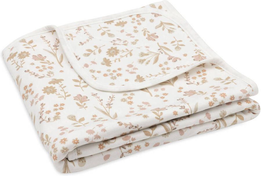 Jollein jersey wiegdeken Bloomy offwhite beige