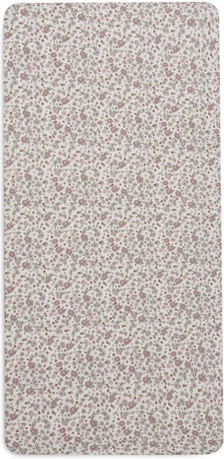 Jollein katoenen jersey ledikant hoeslaken 60x120cm Retro Flowers Roze - Foto 3