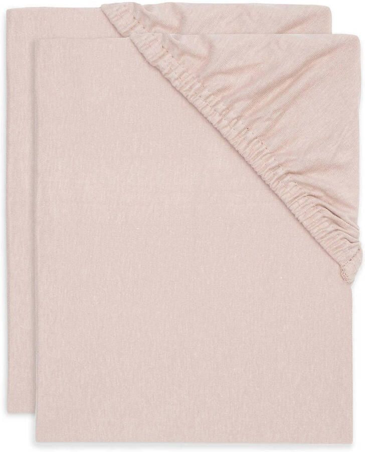 Jollein katoenen jersey ledikant hoeslaken 60x120cm set van 2 Wild Rose Roze - Foto 2