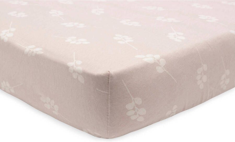 Jollein katoenen jersey ledikant hoeslaken 70x140cm Twig Wild Rose Roze