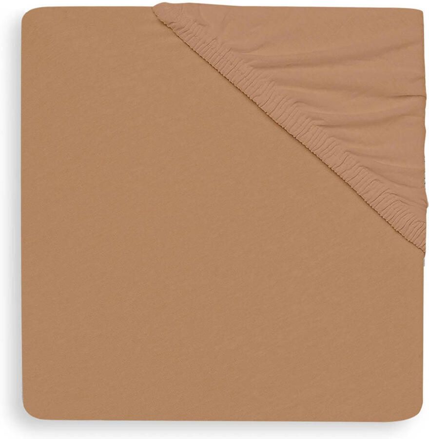 Jollein katoenen jersey wieg hoeslaken 40 50 x80 90 cm Biscuit Bruin Effen