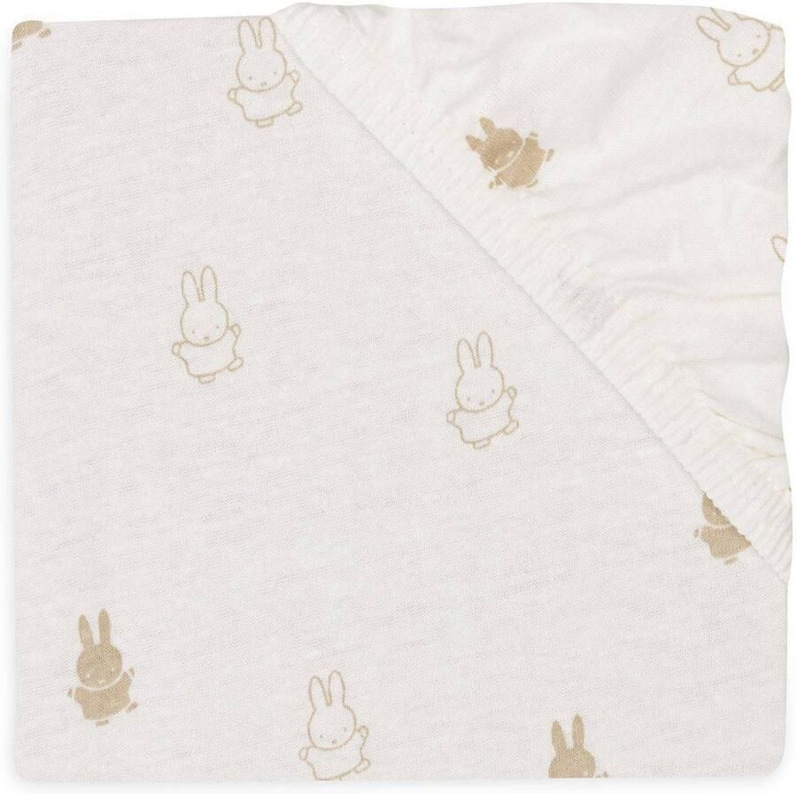 Jollein katoenen jersey wieg hoeslaken 40 50x80 90cm Happy Miffy Nougat Beige - Foto 2