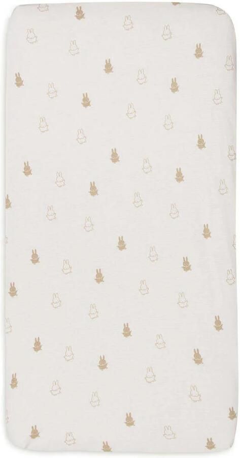 Jollein katoenen jersey wieg hoeslaken 40 50x80 90cm Happy Miffy Nougat Beige - Foto 3