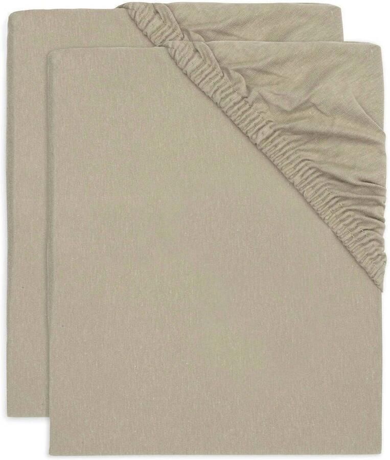 Jollein katoenen jersey ledikant hoeslaken 60x120cm set van 2 Olive Green Groen - Foto 2