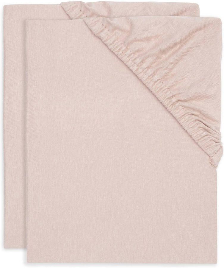 Jollein katoenen jersey wieg hoeslaken 40 50x80 90cm set van 2 Wild Rose Roze - Foto 2