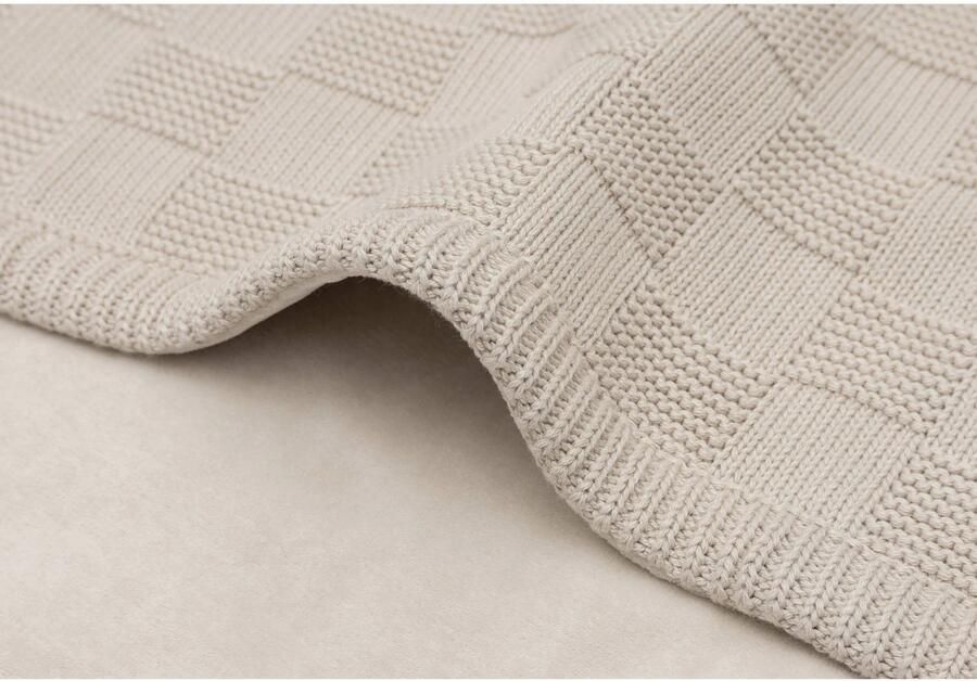 Jollein ledikant deken Box Knit Warm Sand Velvet - Foto 3