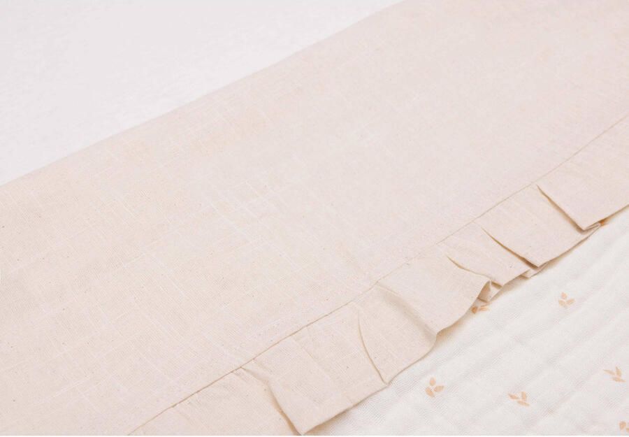 Jollein ledikant laken Ruffle Natural Babylaken Beige Tekst - Foto 2