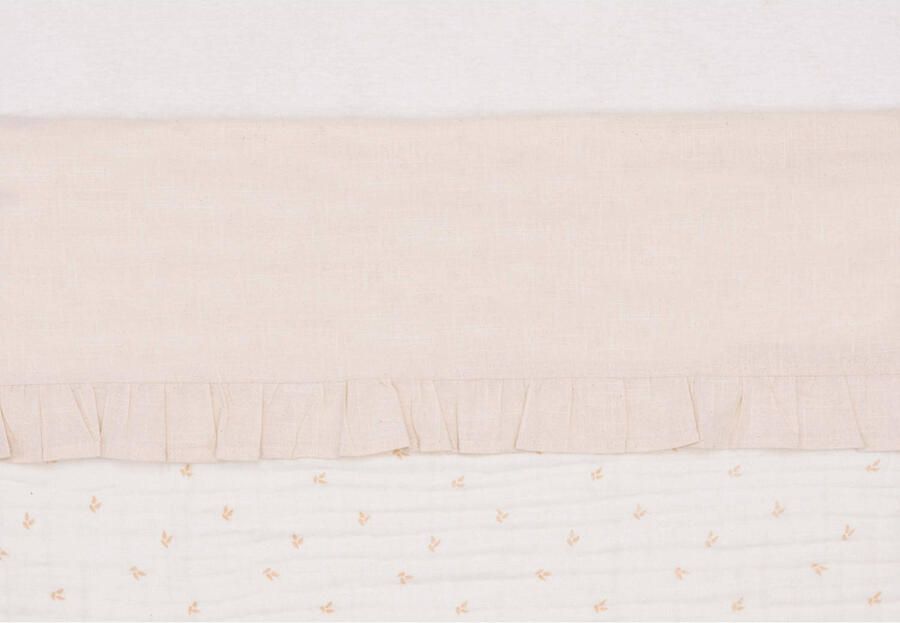 Jollein ledikant laken Ruffle Natural Babylaken Beige Tekst - Foto 3