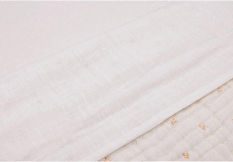 Jollein wieglaken Slub Ivory Babylaken Wit Tekst | Babylaken van - Foto 2