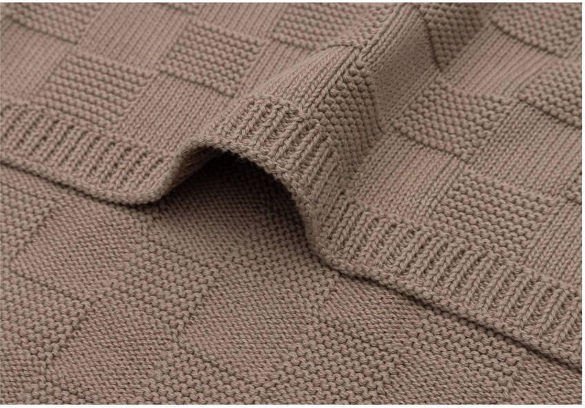 Jollein ledikantdeken Box Knit Milky Coffee bruin - Foto 2