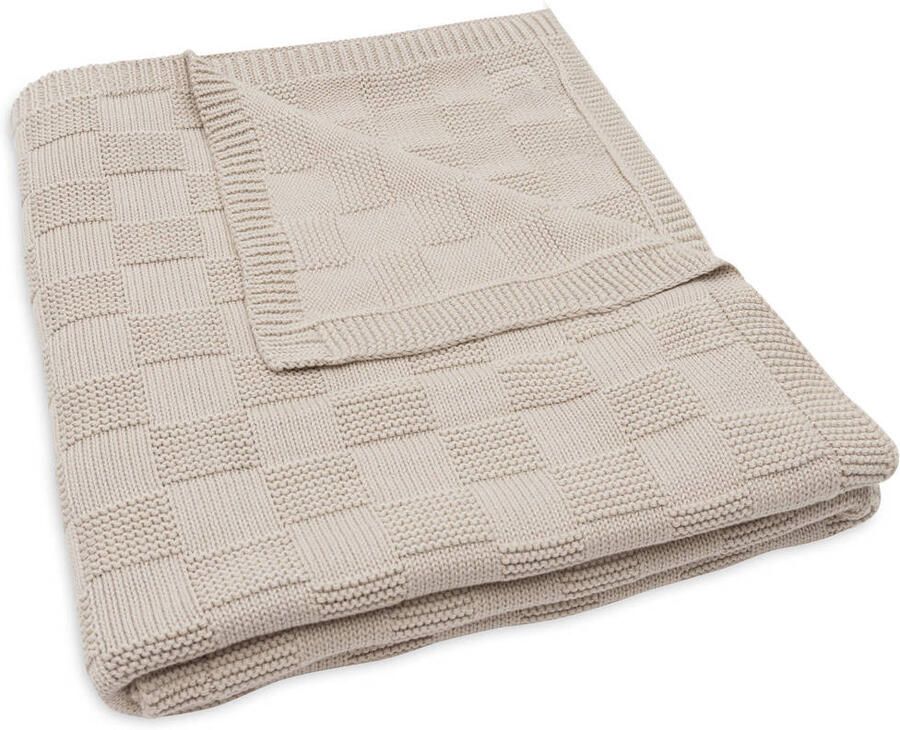 Jollein ledikantdeken Box Knit Warm Sand beige