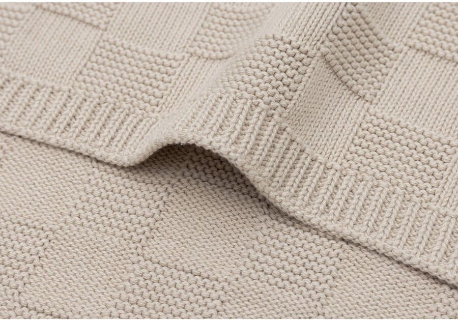 Jollein ledikantdeken Box Knit Warm Sand beige - Foto 3