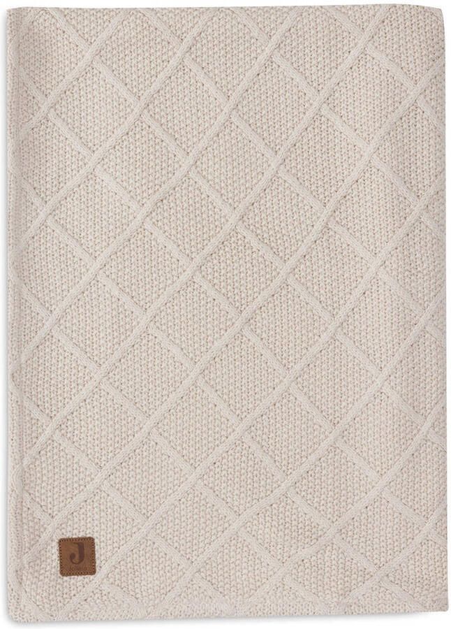 Jollein ledikantdeken Check Knit Oatmeal Teddy Fleece - Foto 3