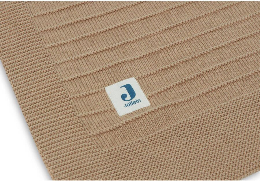Jollein ledikantdeken Pure Knit Biscuit Babydeken Bruin Effen