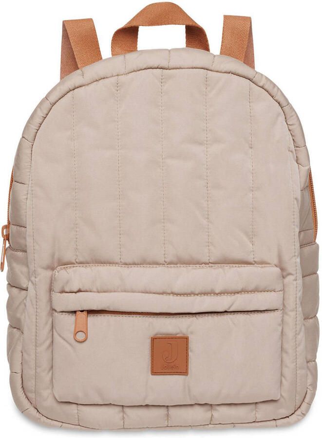 Jollein puffed rugtas Biscuit Rugzak Beige Teddy Effen