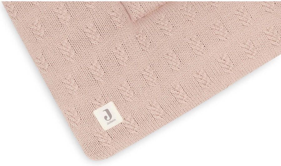 Jollein reversible boxkleed 75x95cm Grain Knit Wild Rose Roze - Foto 3