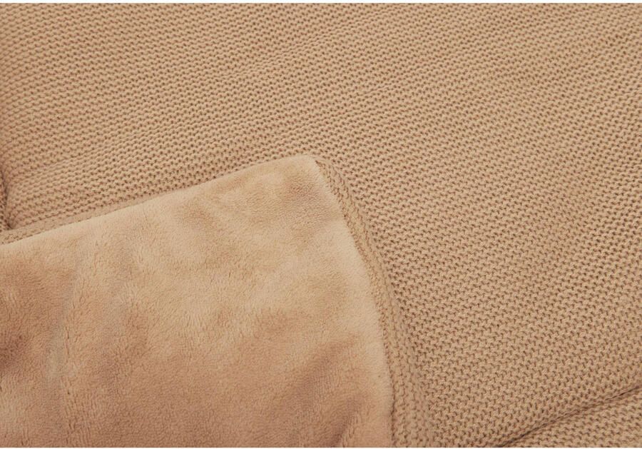 Jollein reversible boxkleed 80x100cm Basic Knit Biscuit Bruin - Foto 3