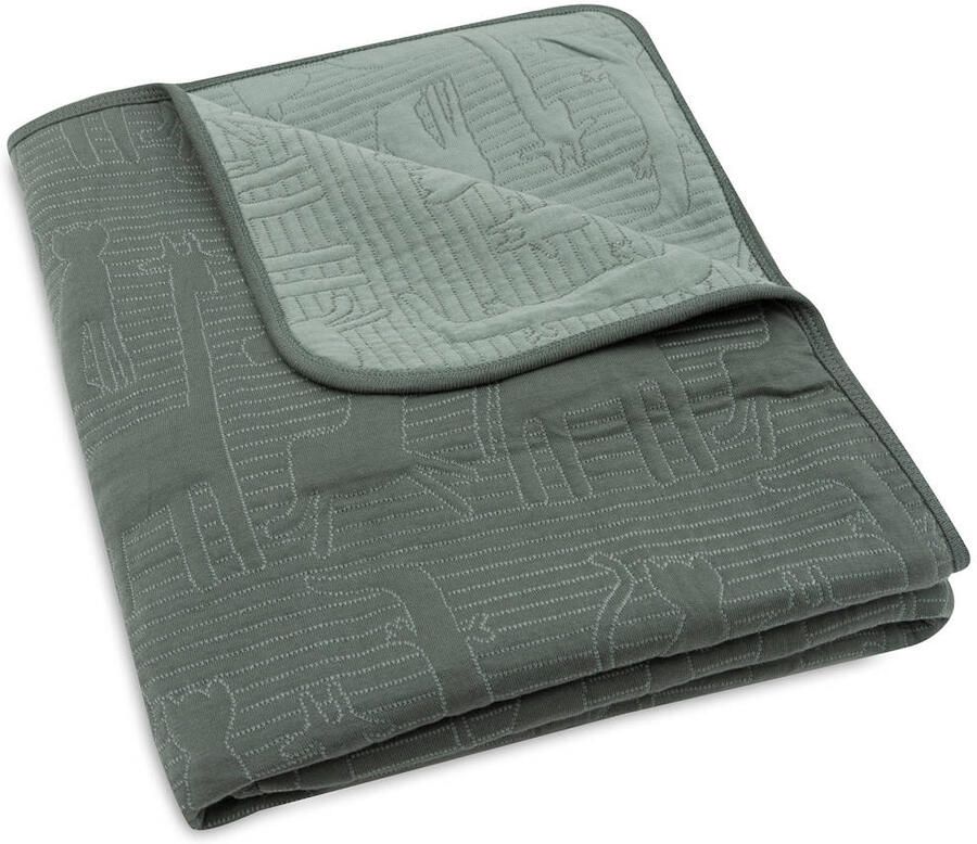 Jollein reversible ledikantdeken Jungle Jambo Ash Green Laurel