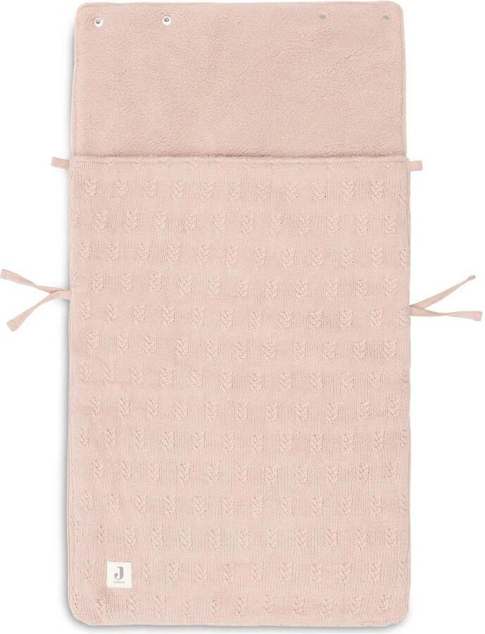 Jollein universele voetenzak autostoel kinderwagen cat 0 Grain Knit Wild Rose Roze - Foto 3