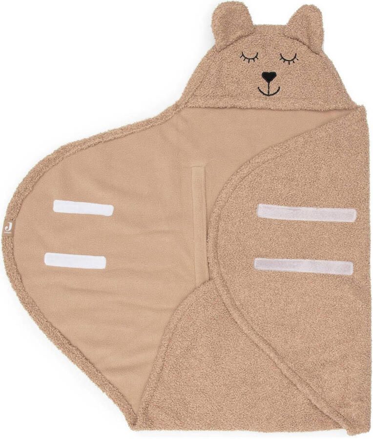 Jollein universele wikkeldeken Bear Boucle voor auto 100x105 cm biscuit Bruin - Foto 3