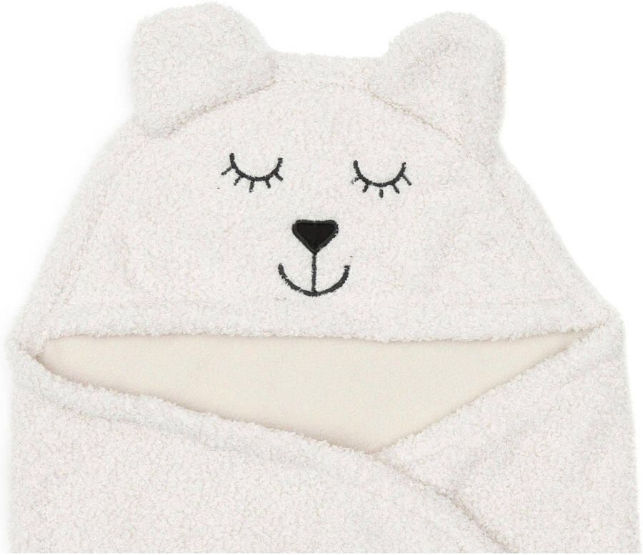 Jollein universele wikkeldeken Bear Boucle voor auto 100x105 cm Oatmeal Beige - Foto 3