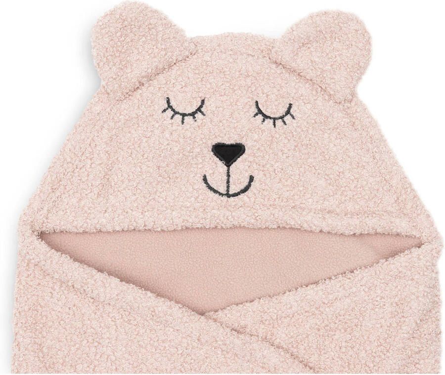 Jollein universele wikkeldeken Bear Boucle voor auto 100x105 cm Wild Rose Roze - Foto 2