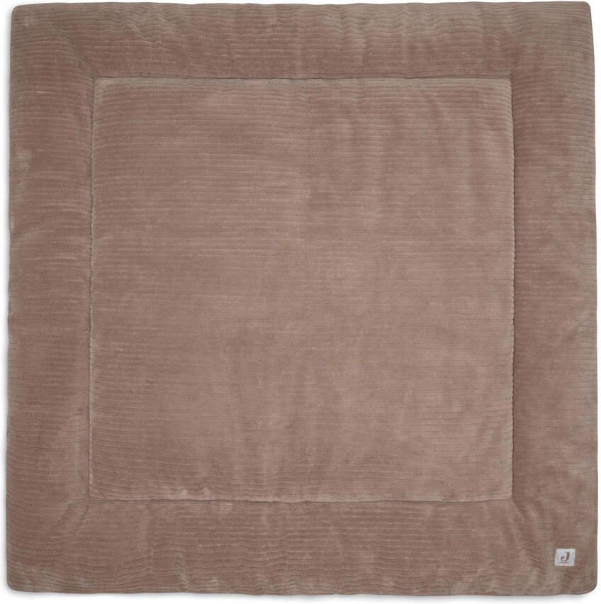Jollein vierkant boxkleed Cloudy Rib Milky Coffee bruin