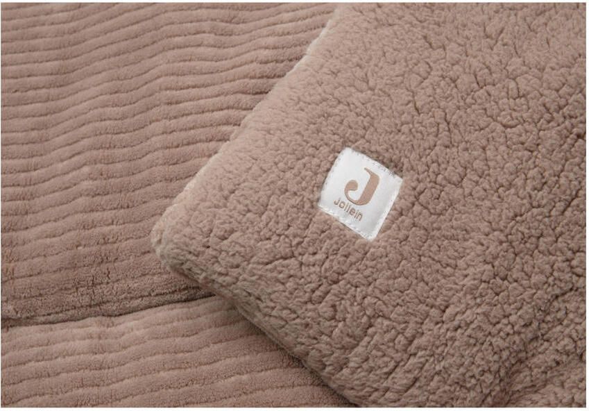 Jollein vierkant boxkleed Cloudy Rib Milky Coffee bruin - Foto 3