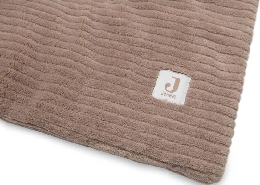 Jollein vierkant boxkleed Cloudy Rib Milky Coffee bruin - Foto 2