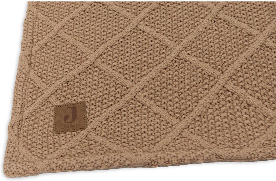 Jollein wiegdeken Check Knit Biscuit Teddy Fleece - Foto 2