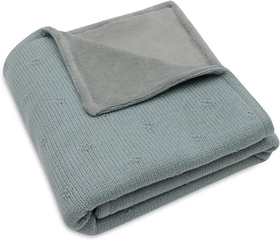 Jollein wiegdeken Cosy Knit Sea Green Velvet
