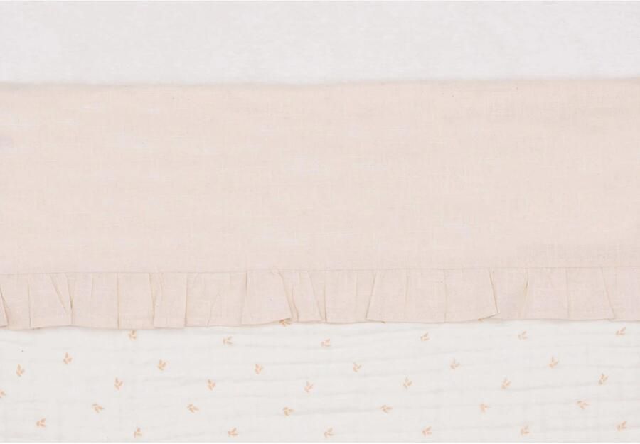 Jollein wieglaken Ruffle Natural Babylaken Beige Tekst - Foto 2