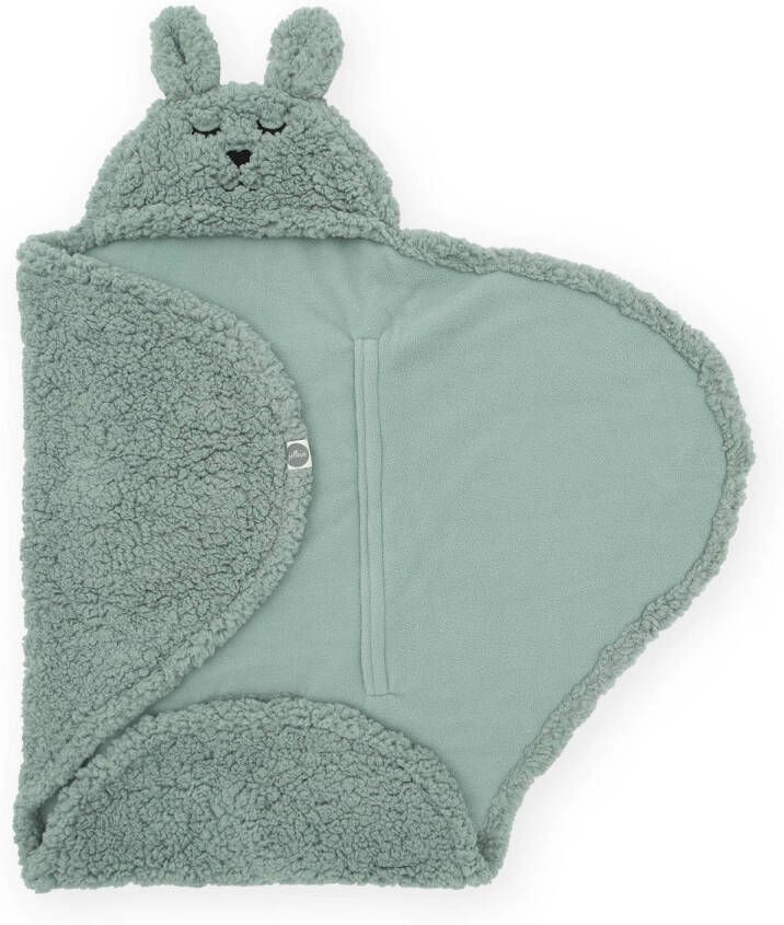 Jollein wikkeldeken Bunny ash green Groen