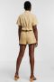 JOSH V high waist regular fit korte broek Loretta met textuur beige - Thumbnail 2