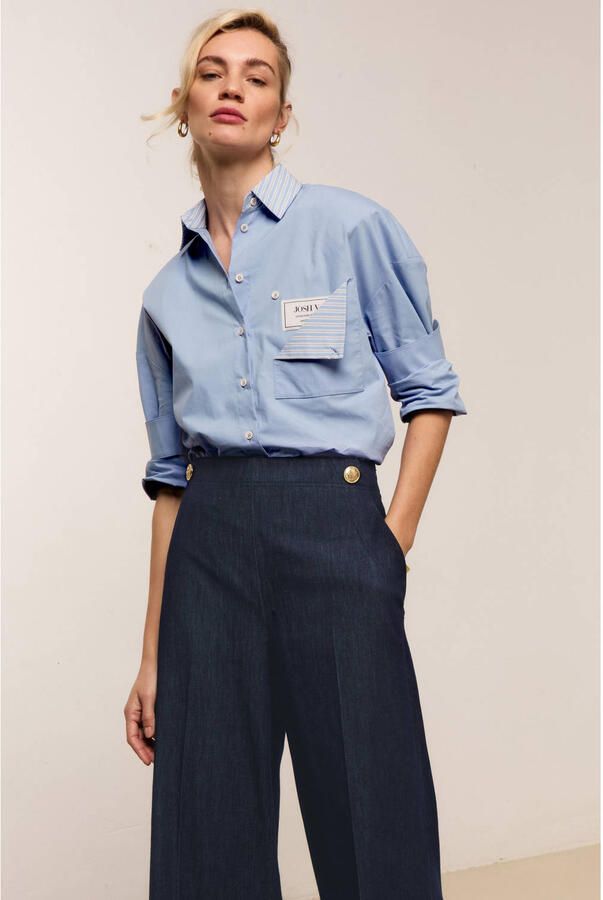 JOSH V Dames Blouses Romulo Blouse Lichtblauw - Foto 5