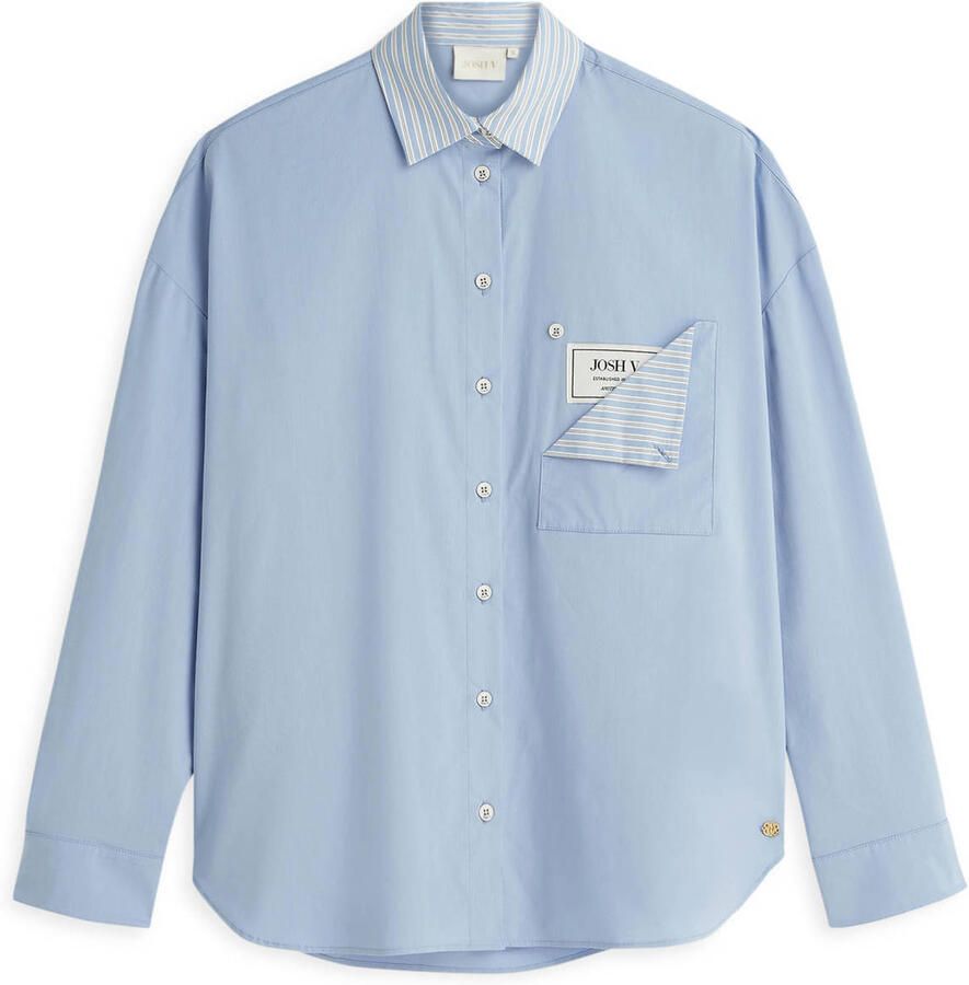 JOSH V Dames Blouses Romulo Blouse Lichtblauw - Foto 6