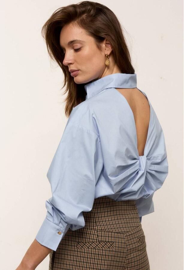 JOSH V Dames Blouses Lauri Blouse Lichtblauw - Foto 2