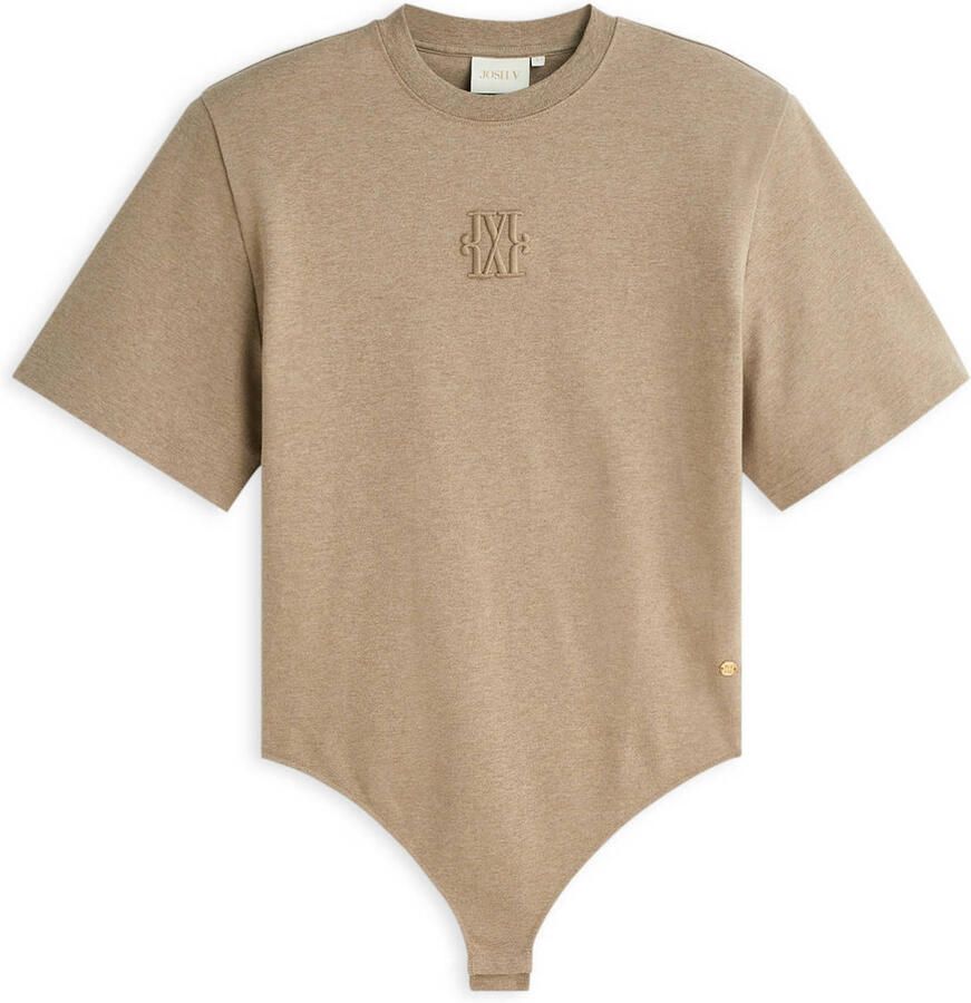 JOSH V body top met logo bruin